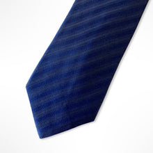 Load image into Gallery viewer, Blue Repp Silk Tie – Regular 80mm