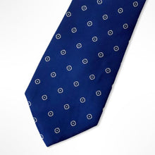 Load image into Gallery viewer, Blue Floral With White Flower Silk Tie – Regular 80mm