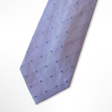 Load image into Gallery viewer, Pale Blue Twill With Pin Dots Silk Tie – Regular 85mm