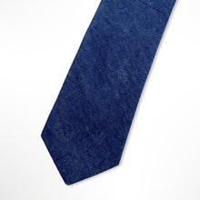 Load image into Gallery viewer, Dark Blue Denim Tie – Skinny 60mm