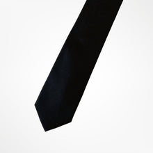 Load image into Gallery viewer, Black Stain Silk Tie – Skinny 65mm