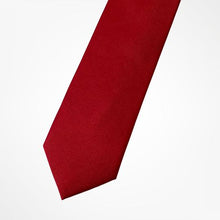 Load image into Gallery viewer, Red Twill Silk Tie – Skinny 75mm