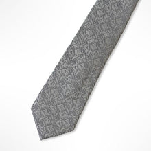 Load image into Gallery viewer, Grey Pattern Silk Tie – Slim 60mm