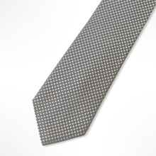 Load image into Gallery viewer, Grey Pattern with White Rhombus Silk Tie – Skinny 75mm