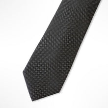 Load image into Gallery viewer, Silver Grenadine With Black Dots Silk Tie – Skinny 70mm