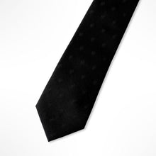 Load image into Gallery viewer, Black Pattern With Polka Dots Silk Tie – Regular 75mm