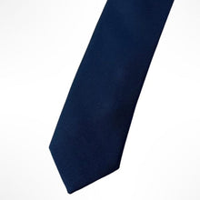 Load image into Gallery viewer, Navy Twill Silk Tie – Slim 55mm
