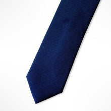 Load image into Gallery viewer, Blue Knit Silk Tie – Skinny 60mm