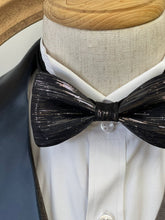 Load image into Gallery viewer, Cyber Navy With Silver Wire Classic Bow Tie