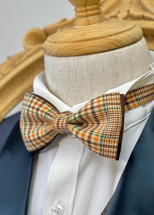 England Style Brown Tarten Classic Bow Tie