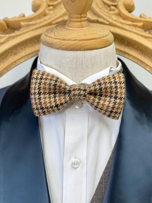 England Style Brown Tarten Classic Bow Tie