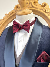 Load image into Gallery viewer, Paisley Red Wine Bow Tie