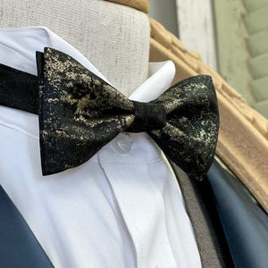 Galaxy Black With Gold Classic Bow Tie