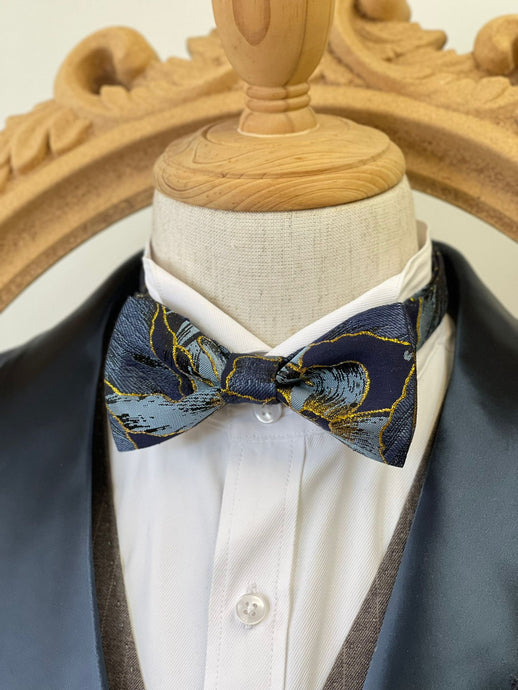 Golden Floral Berry Classic Bow Tie