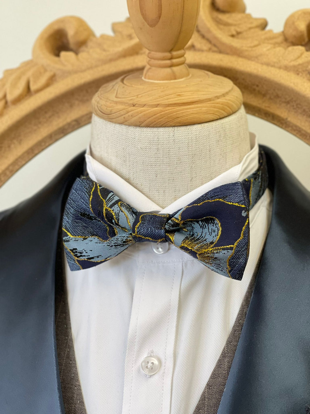Golden Floral Berry Classic Bow Tie
