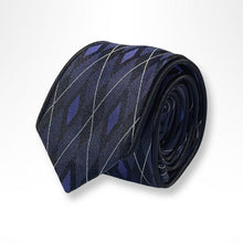 Load image into Gallery viewer, Double Layer Grape Grid Silk Tie – Slim 60mm