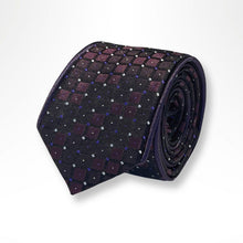 Load image into Gallery viewer, Double Layer Red Carmine Grid Silk Tie – Slim 60mm