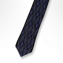 Load image into Gallery viewer, Double Layer Grape Grid Silk Tie – Slim 60mm