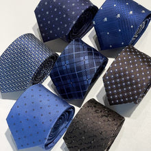 Load image into Gallery viewer, Brown Oblique Silk Tie – Skinny 70mm
