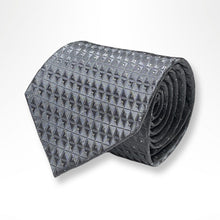 Load image into Gallery viewer, Silver Square Silk Tie – Regular 90mm