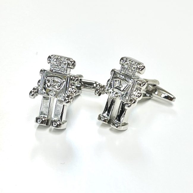 Silver Robot Cufflinks