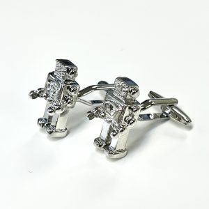 Silver Robot Cufflinks