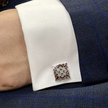 Load image into Gallery viewer, Azulejo Style Cufflinks IV