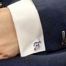 Load image into Gallery viewer, Musical Note with Crystal Cufflinks