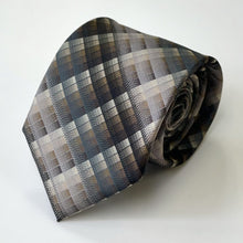 Load image into Gallery viewer, Brown Tartan With Gradient Color Silk Tie – Regular 80mm