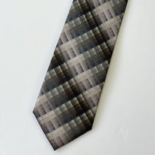 Load image into Gallery viewer, Brown Tartan With Gradient Color Silk Tie – Regular 80mm
