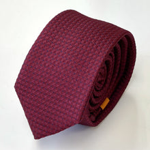 Load image into Gallery viewer, Red Geometric With Blue Pin Dots Silk Tie – Skinny 65mm