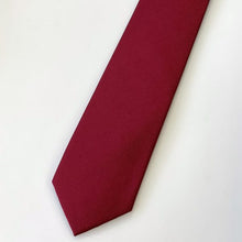 Load image into Gallery viewer, Red Twill Silk Tie – Skinny 75mm