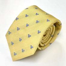 Load image into Gallery viewer, Yellow Twill With Tennis Pattern Silk Tie – Regular 90mm