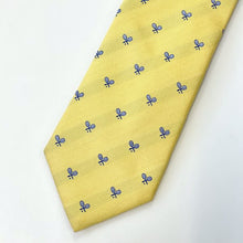 Load image into Gallery viewer, Yellow Twill With Tennis Pattern Silk Tie – Regular 90mm