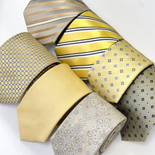 Load image into Gallery viewer, Khaki Paisley With White And Black Floral Silk Tie – Skinny 65mm