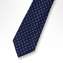 Load image into Gallery viewer, Flower Electric Blue Oblique Silk Tie – Skinny 70mm