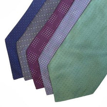 Load image into Gallery viewer, Navy Pattern With Blue And White Pin Dots Printed Silk Cravat