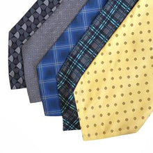Load image into Gallery viewer, Grey Geometric With White Lines Printed Polyester Cravat