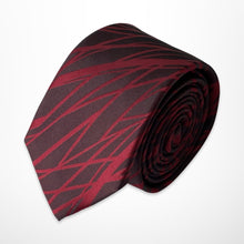 Load image into Gallery viewer, Red Tiger Pattern With Dark Red Pattern Silk Tie – Skinny 60mm