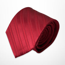 Load image into Gallery viewer, Red Awning Stripes Silk Tie – Regular 80mm