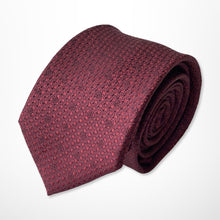 Load image into Gallery viewer, Red Knit With Dark Red Polka Dots Silk Tie – Skinny 75mm