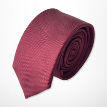 Load image into Gallery viewer, Red Knit Silk Tie – Skinny 60mm