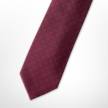 Load image into Gallery viewer, Red Micro Check With Brown Circle And Pin Dots Silk Tie – Regular 80mm