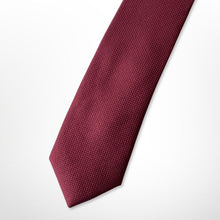 Load image into Gallery viewer, Red Knit Silk Tie – Skinny 60mm