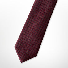 Load image into Gallery viewer, Red Herringbone Silk Tie – Skinny 50mm
