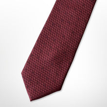 Load image into Gallery viewer, Red Knit With Dark Red Polka Dots Silk Tie – Skinny 75mm