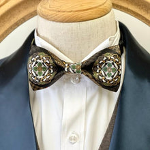 Load image into Gallery viewer, Japan Nishijin Collection – Lucky Green Gold Wire Bow Tie
