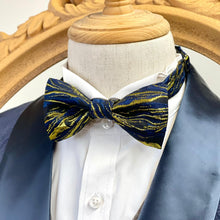Load image into Gallery viewer, Gold Flash w/ Navy Bow Tie