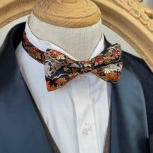Load image into Gallery viewer, Japan Nishijin Collection – Auspicious Floral Gold Wire Bow Tie