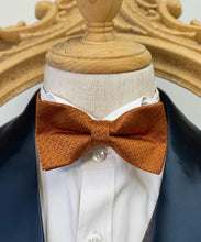 Load image into Gallery viewer, Orange H-Pattern Classic Bow Tie